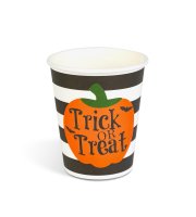 Halloween-i papírpohár - tök - 2,5 dl - 8 db / csomag