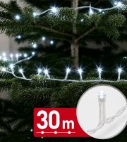 Fényfüzér - 30 m - hidegfehér - 600 LED - 220-240V - 6W - átlátszó kábel